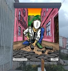 Novo mural em Porto de Mós vai homenagear calceteiros