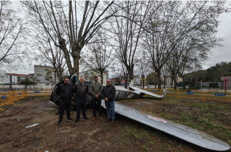 Avança restauro do avião que não precisou de pista para aterrar no coração de Leiria