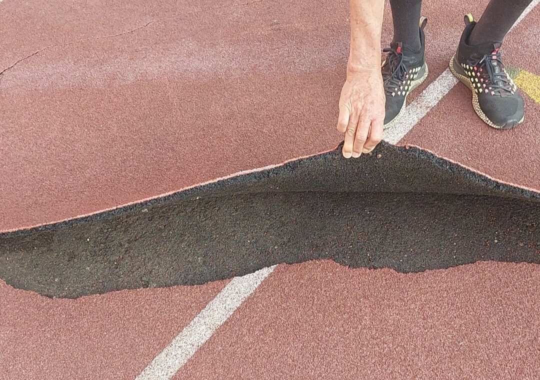 Pista de atletismo de Leiria volta a sofrer danos