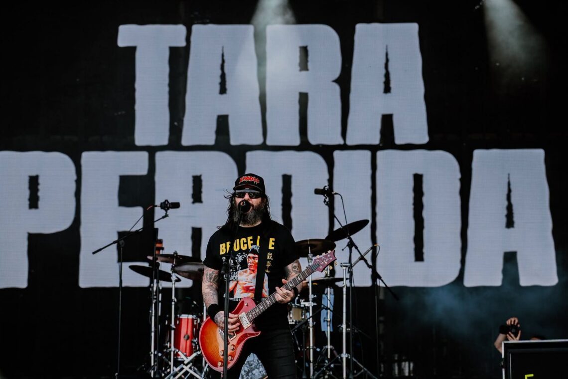 Durante o concerto no Rock In Rio Lisboa de 2026