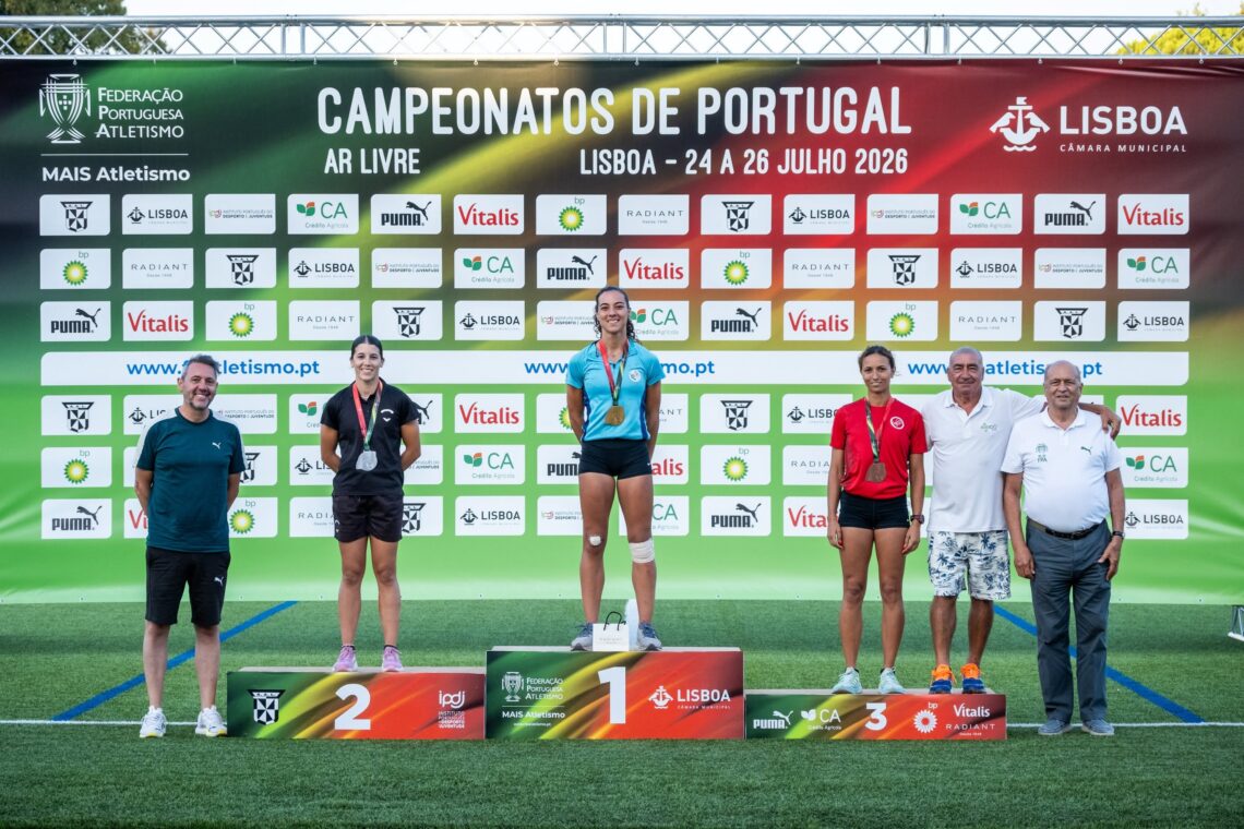 Pódios nos Campeonatos Nacionais de Atletismo