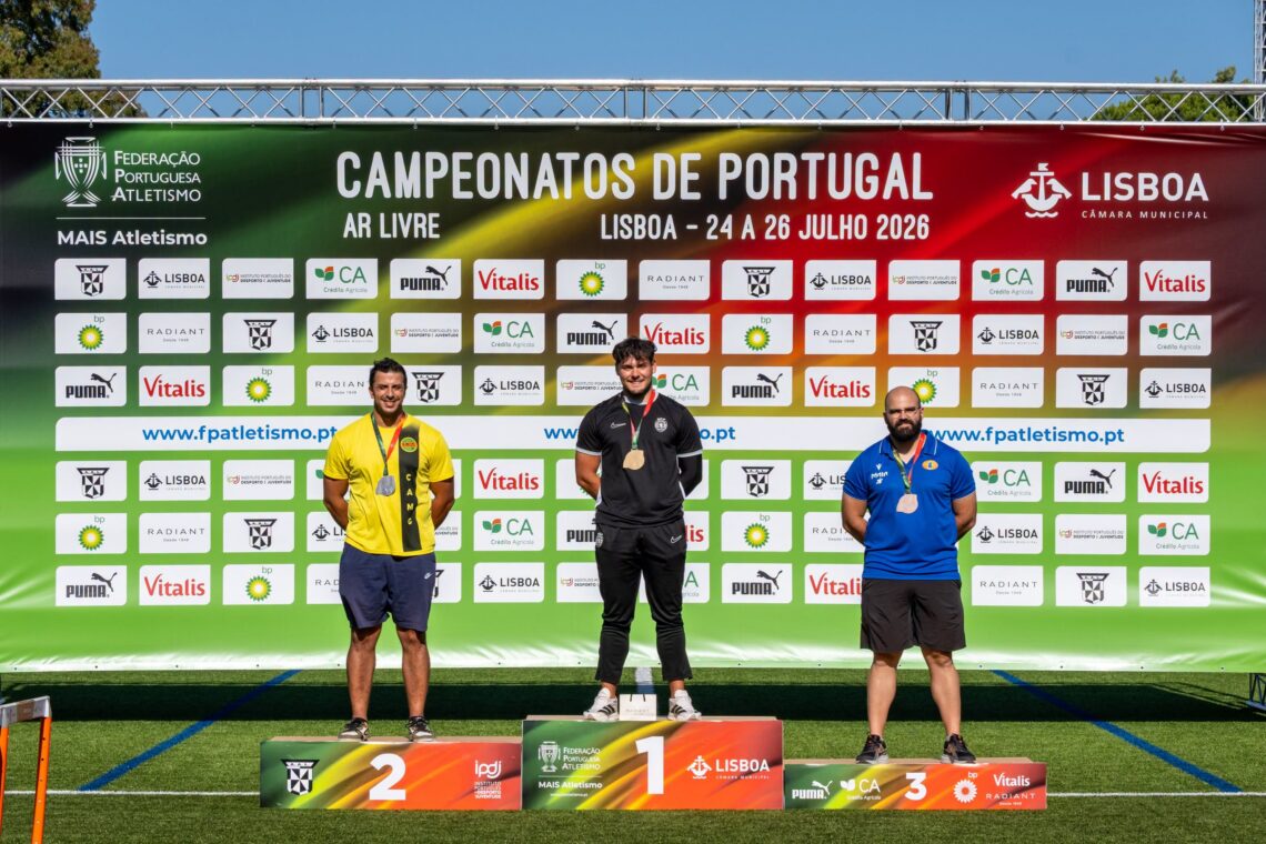 Pódios nos Campeonatos Nacionais de Atletismo
