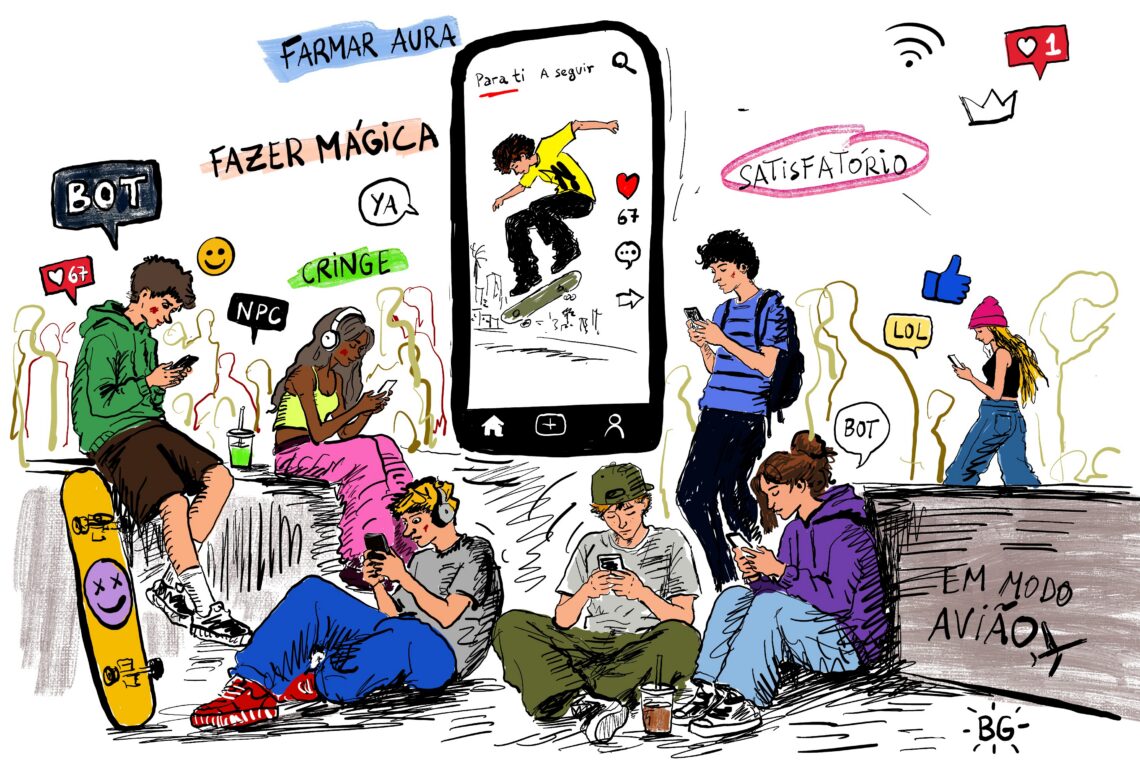 “Farmar aura” e mandar “six seven”: a nova linguagem dos adolescentes