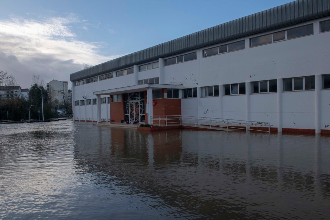 Imagens das inundações em Leiria