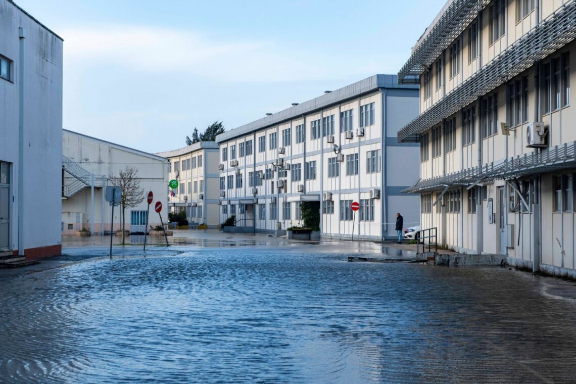 Imagens das inundações em Leiria