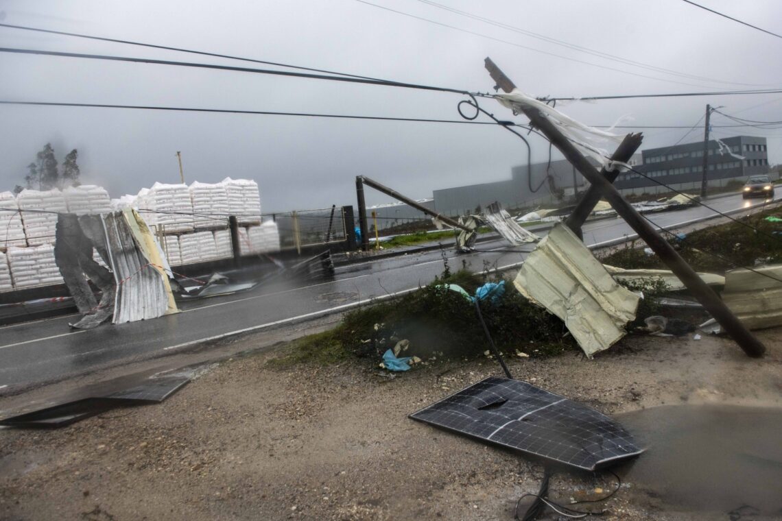 Imagens dos primeiros dias após a tempestade Kristin