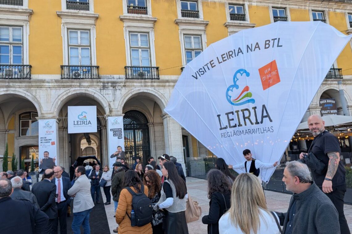 A apresentação de Leiria como destino convidado na BTL decorre no Páteo da Galé, em Lisboa