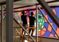 Nas últimas semanas, o edifício tornou-se simultaneamente um espaço de exposição e um estúdio de trabalho