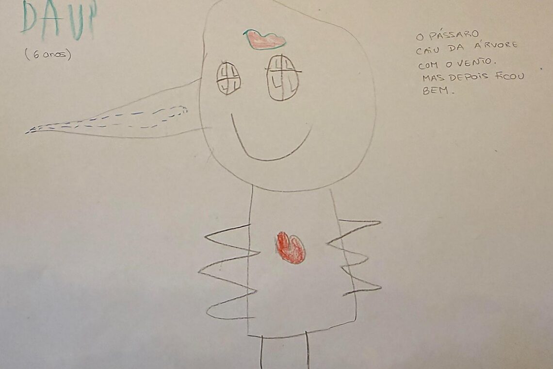 Crianças mostram através de desenhos o que sentiram durante a depressão Kristin