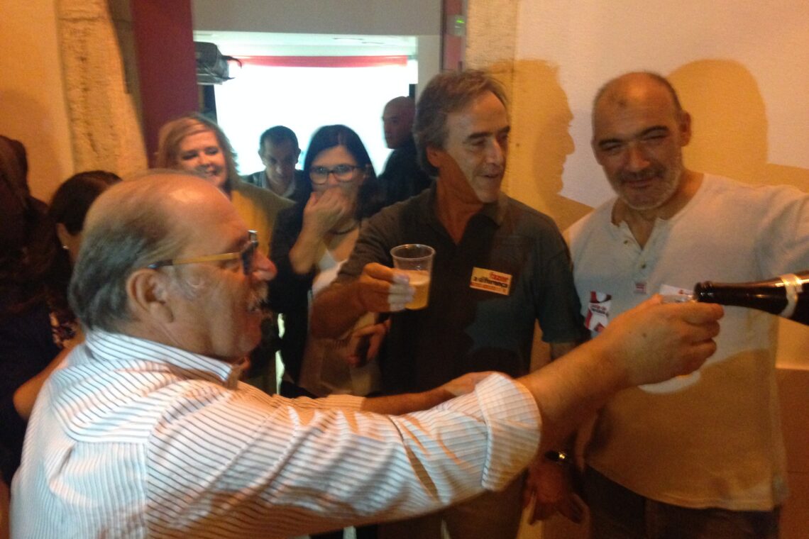 Confirmação na sede do BE da eleição de um deputado (Foto: Ricardo Graça)