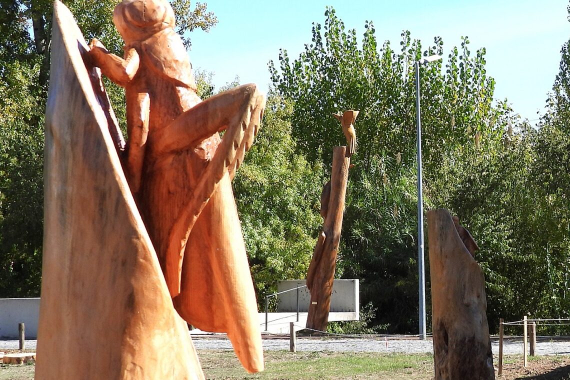 Escultor Zé Justino autor de parte das obras de arte no Parque Verde do Açude