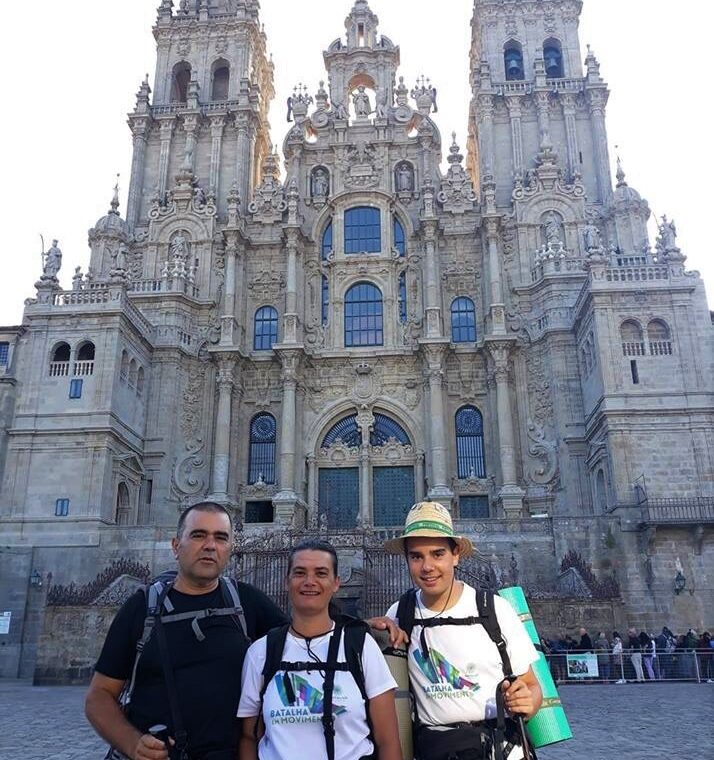 Jorge, Lurdes e António no fim do caminho