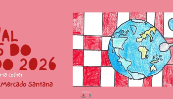 O cartaz desta edição foi ilustrado pelo Santiago, de 11 anos