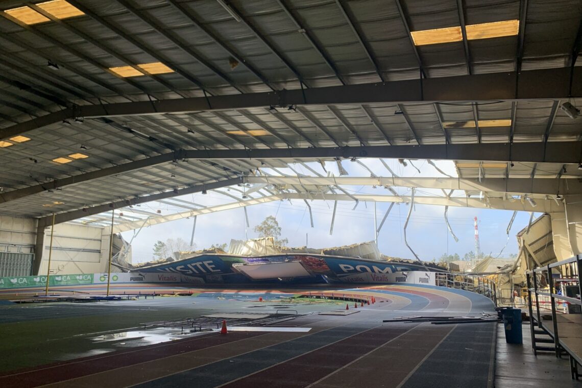 Pista curta de atletismo, instalada na Expocentro, em Pombal, não será utilizada esta época desportiva