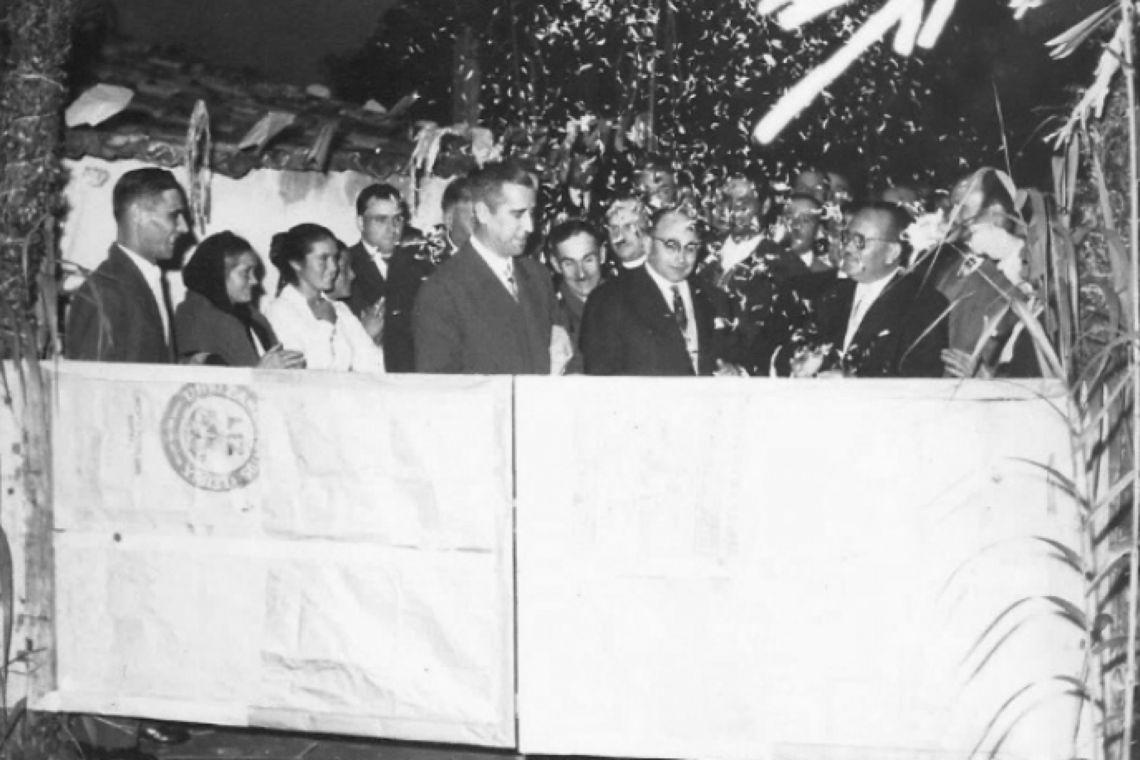 Inauguração de ruas feitas por iniciativa do comendador, em 1960