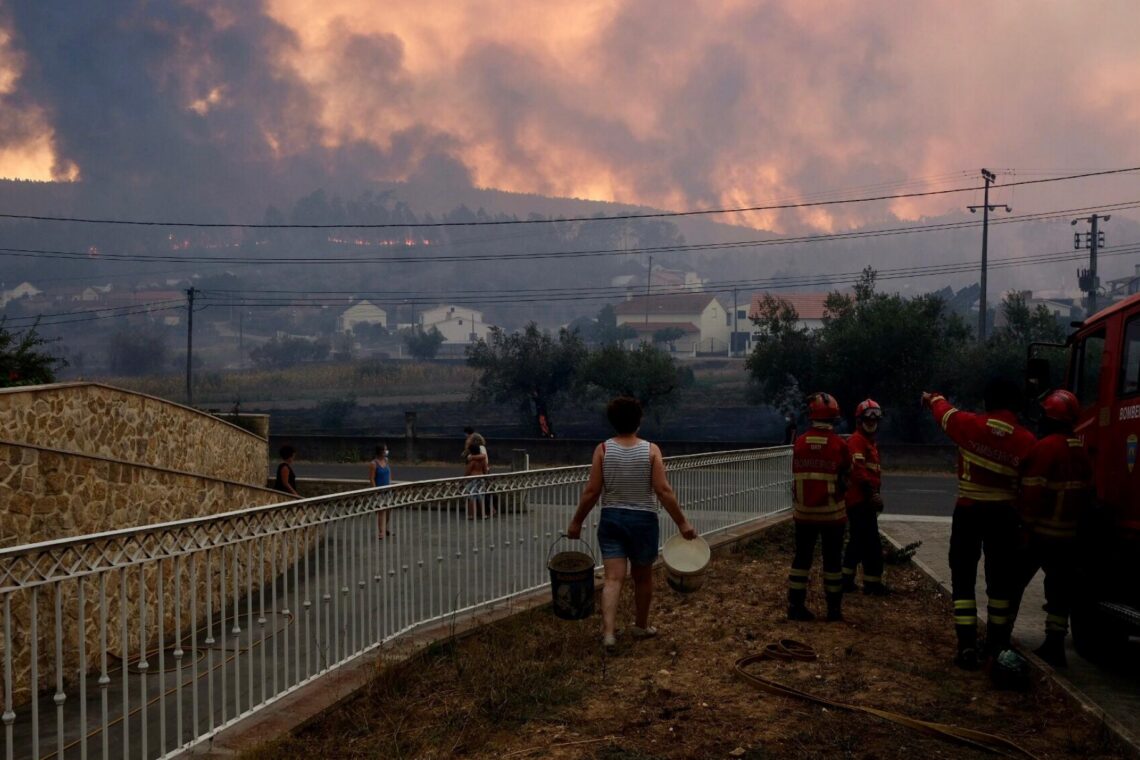 Incêndio lavra com intensidade em Ourém