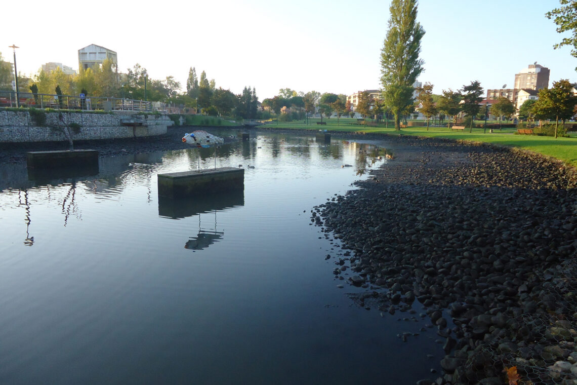 Lago do Parque da Cerca da Marinha Grande vandalizado por desconhecidos