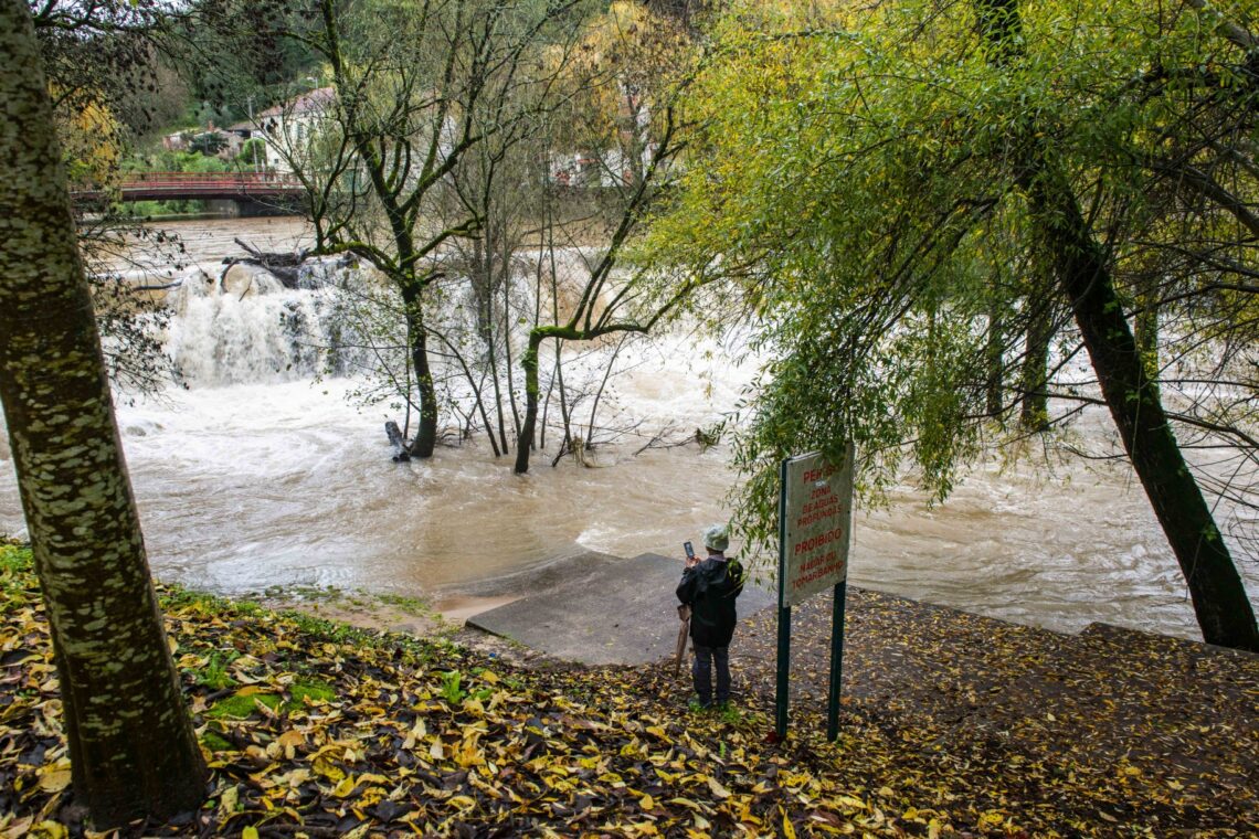 Leiria foi também sujeita a chuvas torrenciais