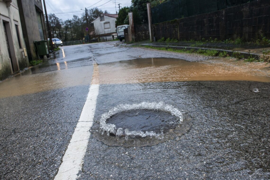 Leiria foi também sujeita a chuvas torrenciais