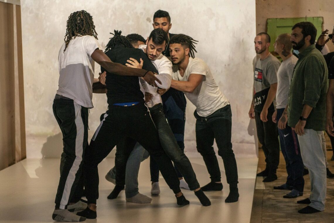 Ensaio na manhã de quarta-feira, 1 de Junho, em Leiria, na tanoaria do EPL-J