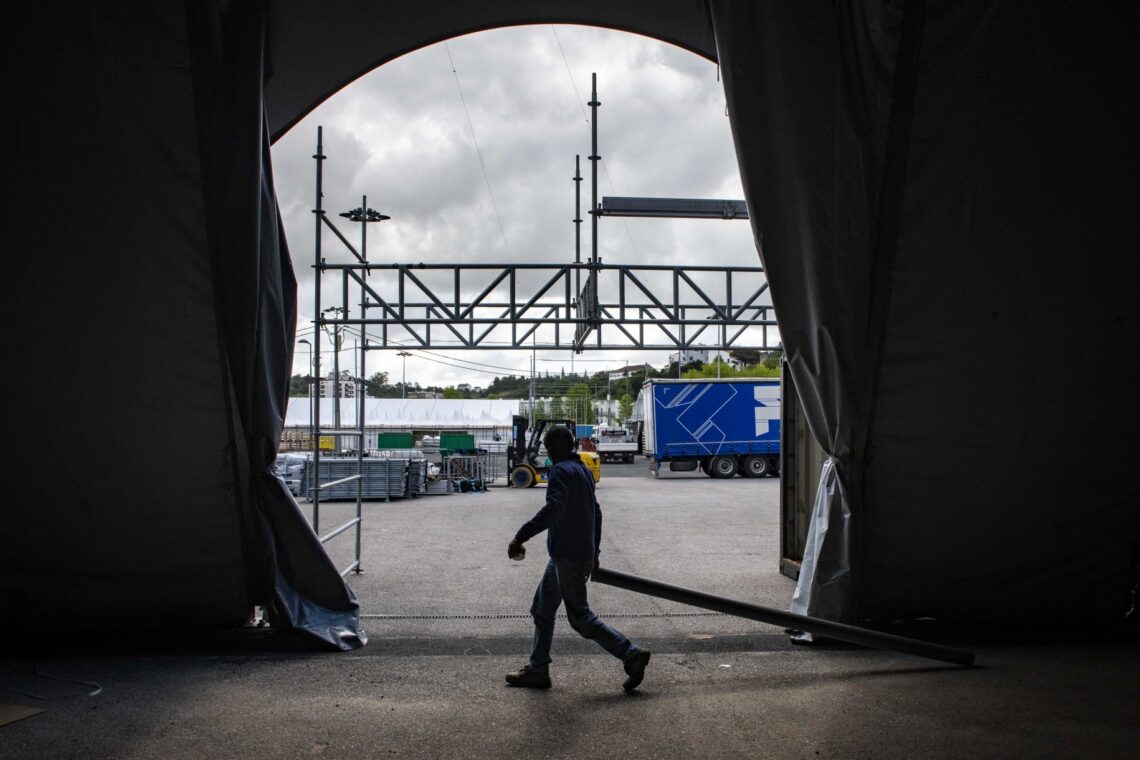 Apesar do atraso devido ao mau tempo, a Feira de Leiria está quase pronta para receber milhares de visitantes