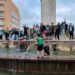 A festa do título realizou-se na rotunda do Monumento do Bombeiro