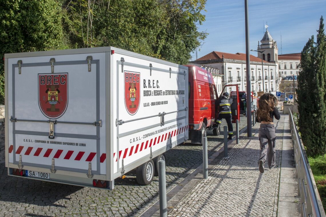 Simulacro de sismo em Leiria