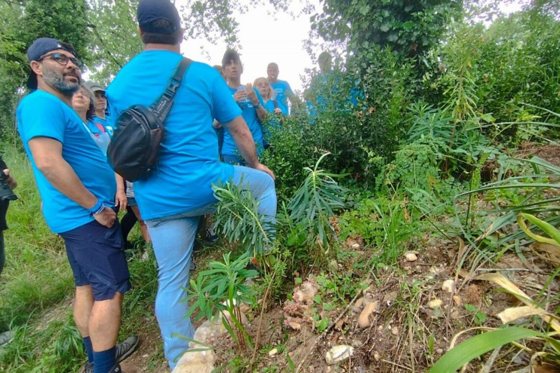 Cerca de uma centena de pessoas caminharam hoje pelas margens do Arunca para conhecer o rio